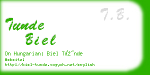 tunde biel business card